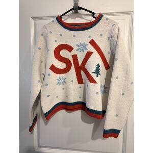Cupcakes and Cashmere Snowflake Ski Sweater Size Small NWT Christmas Holiday HTF